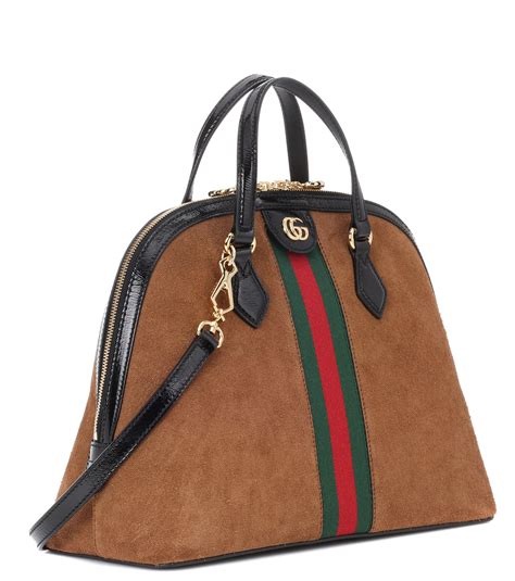 black and brown gucci bag|gucci brown suede bag.